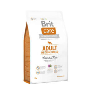 BRIT Care Adult Medium Breed Lamb & Rice Alimento Super Premium Hipoalergénico Cordero para Perro Adulto Razas Medianas
