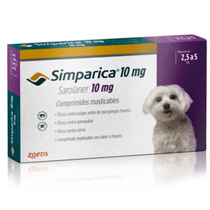 SIMPARICA® Antipulgas  Zoetis Perros de 2.5-5 kg 1 Tableta