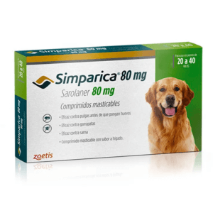 SIMPARICA® Antipulgas  Zoetis Perros de 20-40 kg 1 Tableta