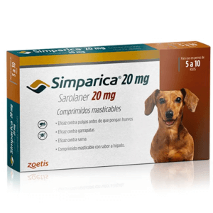SIMPARICA® Antipulgas  Zoetis Perros de 5-10 kg 1 Tableta